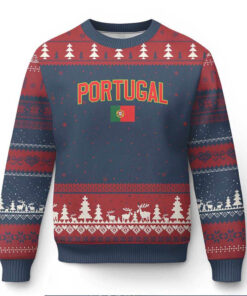 Portugal Ugly Christmas Sweater Portuguese Flag Futebol Fan