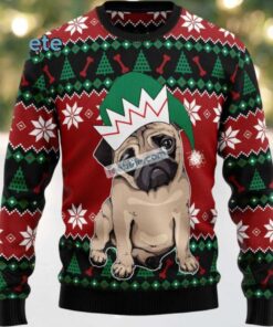 Pug Dog Mom Face Ugly Christmas Sweater Cool