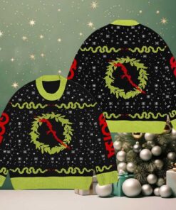 Queens Of The Stone Age Q Wreath Holiday Christmas Sweater
