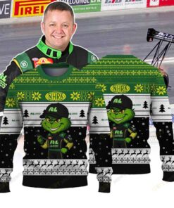 R+L Carriers TechNet × Grinch Top Fuel Ugly Christmas Sweater NHRA