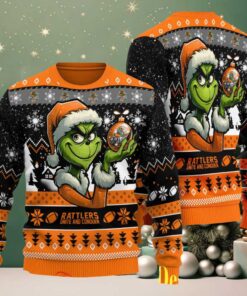 Rattlers Unite And Conouer Grinch With Ornament Christmas Woolen Sweater Rattlers Unite And Conouer Grinch With Ornament Christmas Woolen Sweater