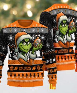 Rattlers Unite And Conouer Grinch With Ornament Christmas Woolen Sweater