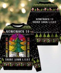 Remember to Shine Your Light Ugly Christmas Knit Sweatshirt