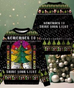 Remember to Shine Your Light Ugly Christmas Knit Sweatshirt