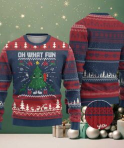 Retro Boujee Xmas Tree Ugly Christmas Sweater Oh What Fun