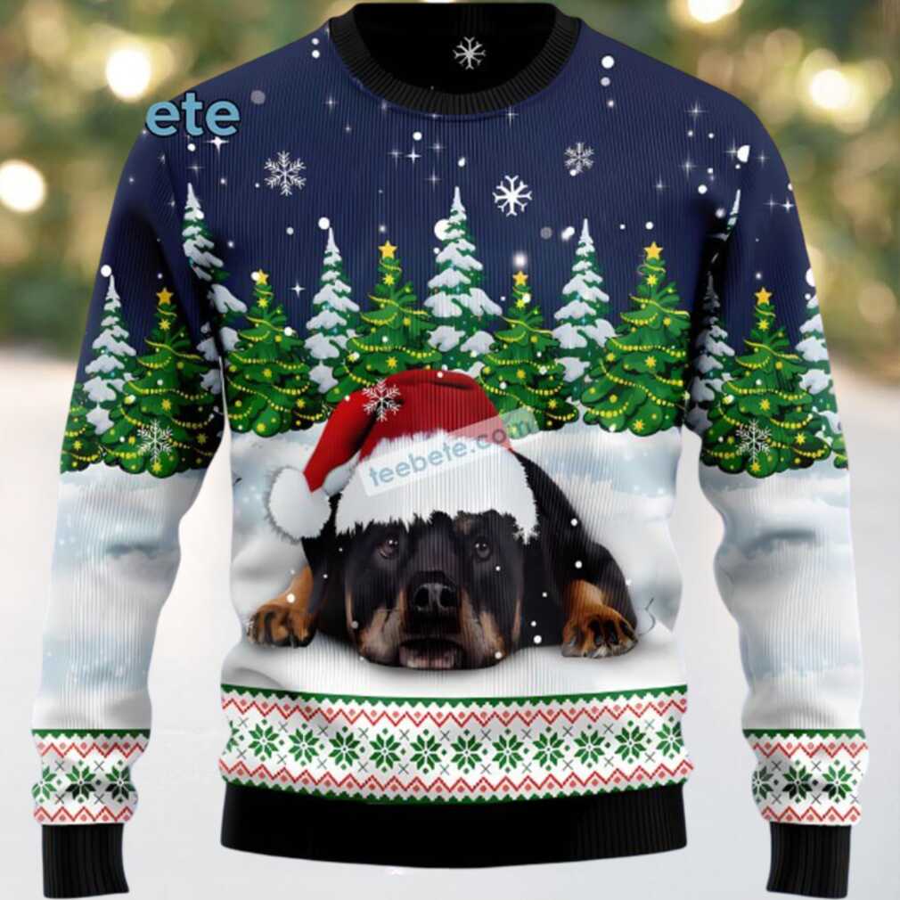 Rottweiler Dog Face Ugly Christmas Sweater Ladies Blue White, hoodie, sweater, long sleeve and tank top Rottweiler Dog Face Ugly Christmas Sweater Ladies Blue White front