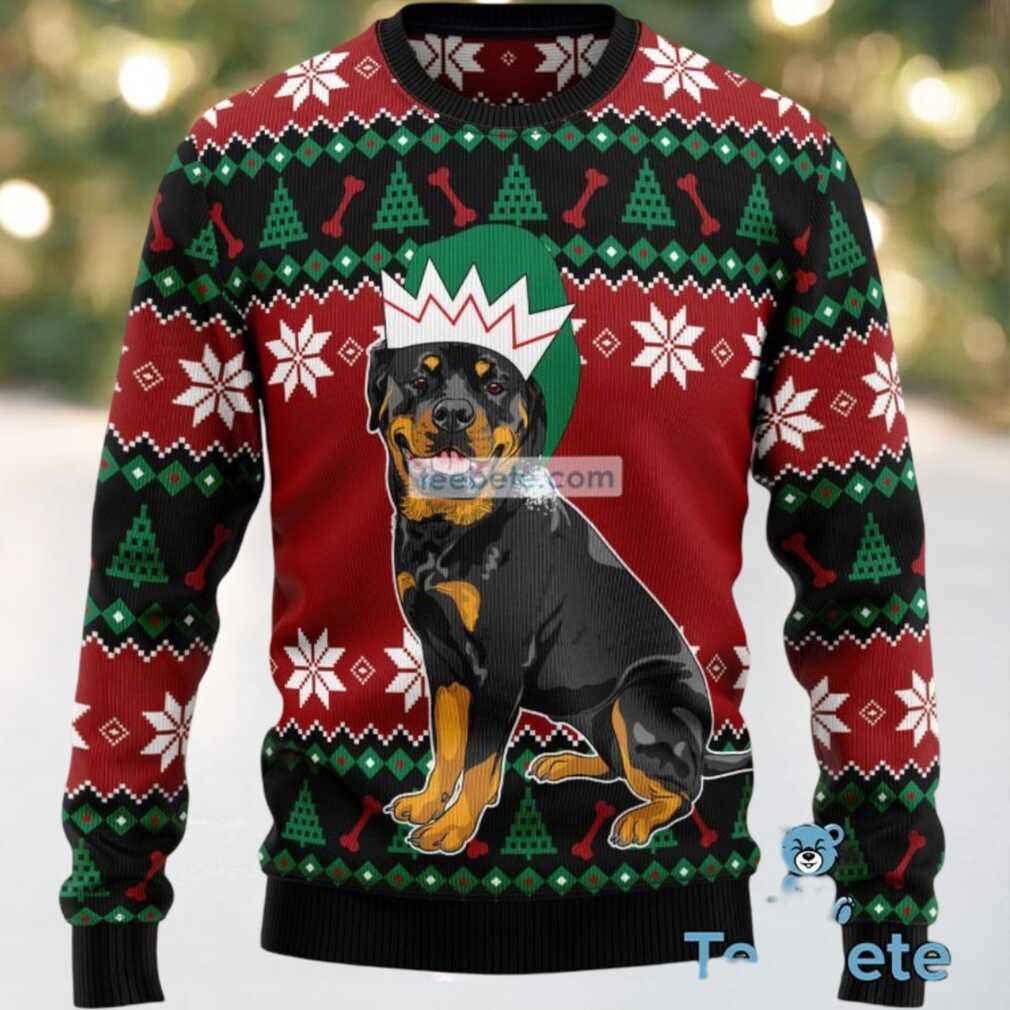 Rottweiler Dog Face Ugly Christmas Sweaters Best, hoodie, sweater, long sleeve and tank top Rottweiler Dog Face Ugly Christmas Sweaters Best - Front View