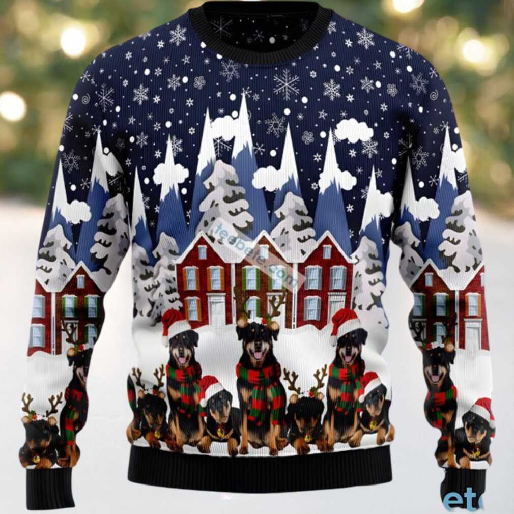 Rottweiler Dog Family Ugly Sweater Party Blue, hoodie, sweater, long sleeve and tank top Rottweiler Dog Family Ugly Sweater Party Blue