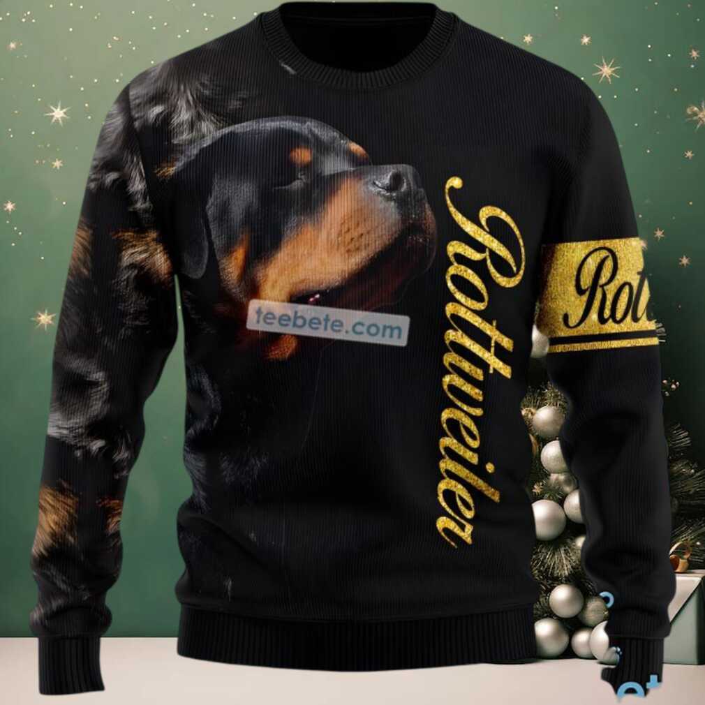 Rottweiler Face Dog Mom Ugly Christmas Sweater Black Cheap, hoodie, sweater, long sleeve and tank top Woman wearing Rottweiler Face Dog Mom Ugly Christmas Sweater