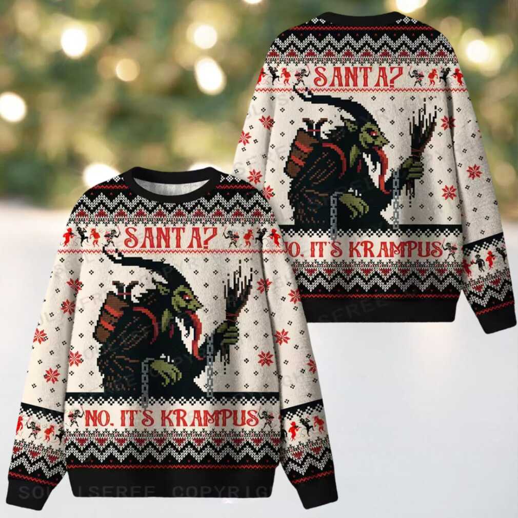SANTA NO IT’S KAMPUS Ugly Christmas Knit Sweatshirt SANTA NO IT’S KAMPUS Ugly Christmas Knit Sweatshirt