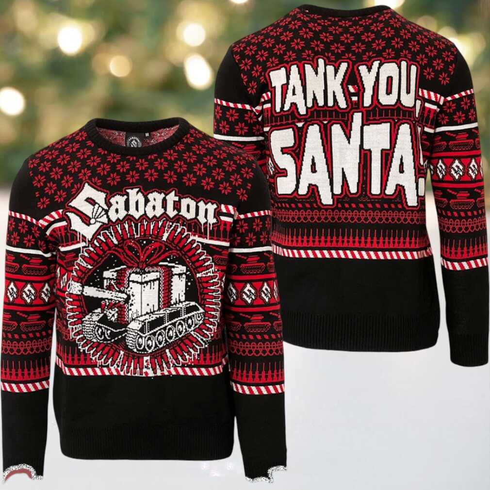 Sabaton Holiday Tank You Santa The Present Tank Knitted Ugly Christmas Sweater Sabaton Holiday Tank You Santa The Present Tank Knitted Ugly Christmas Sweater