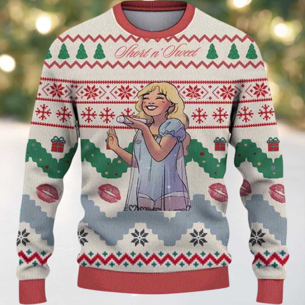Sabrina Carpenter Short N Sweet Holiday 2025 Knitted Christmas Sweater Sabrina Carpenter Short N Sweet Holiday 2025 Knitted Christmas Sweater