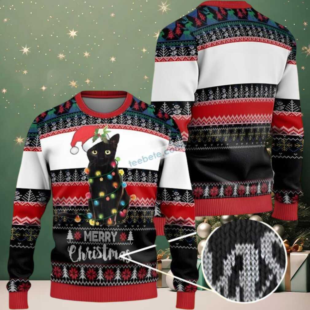 Santa Cat Merry Christmas Most Ugly Christmas Sweater Santa Cat Merry Christmas Most Ugly Christmas Sweater