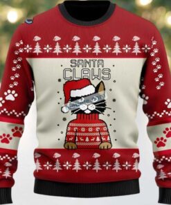 Santa Claws Cat Funny Ugly Christmas Sweater