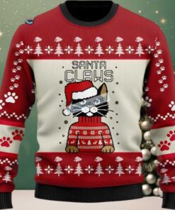 Santa Claws Cat Funny Ugly Christmas Sweater