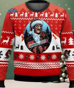 Santa Hat Freddy Krueger Ugly Christmas Sweaters Family White Red, hoodie, sweater, long sleeve and tank top Santa Hat Freddy Krueger Ugly Christmas Sweaters Family White Red