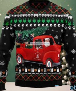 Scottish Terrier Dog And Driver Santa Claus Ugly Sweater, hoodie, sweater, long sleeve and tank top Scottish Terrier Dog And Driver Santa Claus Ugly Sweater