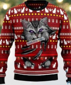 Scratch Cat Best Ugly Christmas Sweaters