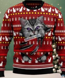Scratch Cat Best Ugly Christmas Sweaters