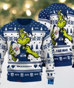 Seattle Seahawks Grinch With Ball NFL Ugly Christmas Sweater