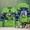Seattle Seahawks Grinch With Ornament Ugly Christmas Sweater