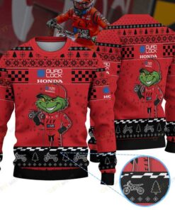 Shane McElrath Quad Lock Honda Racing × Grinch Ugly Christmas Sweater