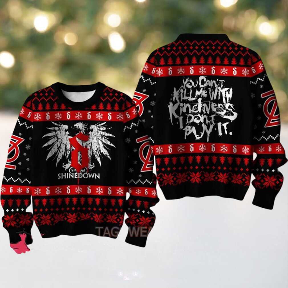 Shinedown You Can’t Kill Me With Kindness I Don’t Buy It Knitted Black And Red Ugly Christmas Sweater Shinedown You Can’t Kill Me With Kindness I Don’t Buy It Knitted Black And Red Ugly Christmas Sweater