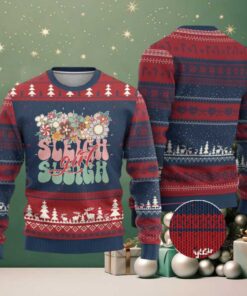 Sleigh Girl Sleigh Ugly Christmas Sweater Xmas Retro Groove Slay Girl