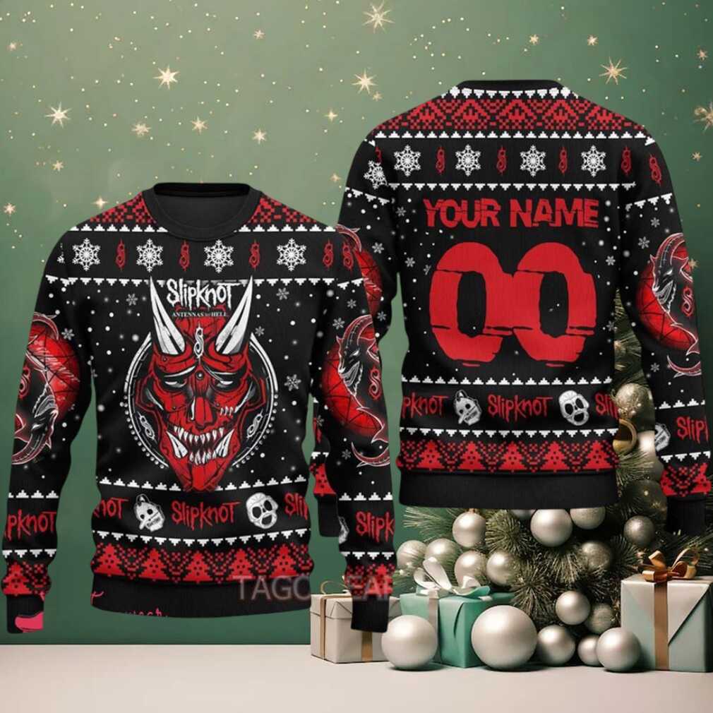 Slipknot Atennas To Hell Rock Band Personalized Xmas Holiday Gift For Fans Ugly Christmas Sweater Slipknot Atennas To Hell Rock Band Personalized Xmas Holiday Gift For Fans Ugly Christmas Sweater
