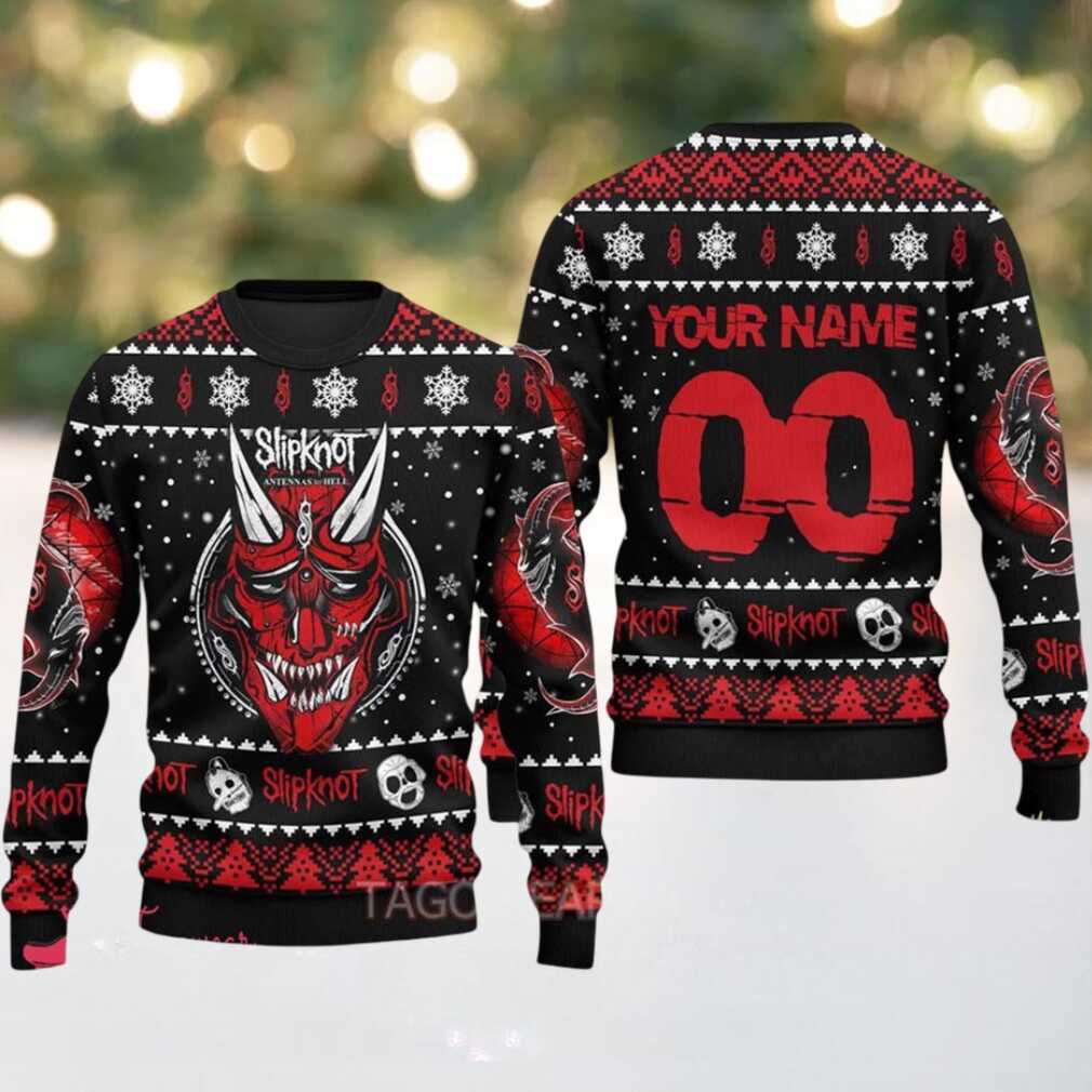 Slipknot Atennas To Hell Rock Band Personalized Xmas Holiday Gift For Fans Ugly Christmas Sweater Slipknot Atennas To Hell Rock Band Personalized Xmas Holiday Gift For Fans Ugly Christmas Sweater