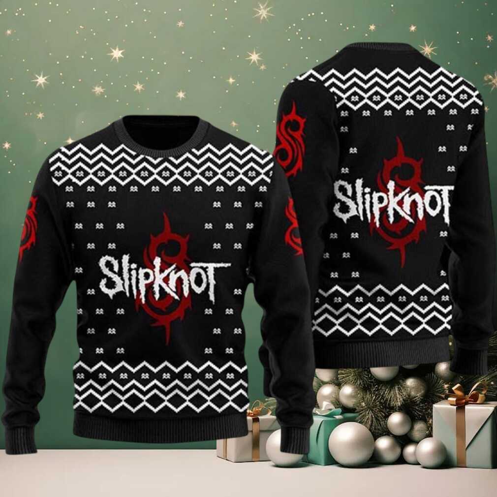 Slipknot Band Signature White Logo Xmas Gifts 2025 Ugly Christmas Sweater Slipknot Band Signature White Logo Xmas Gifts 2025 Ugly Christmas Sweater