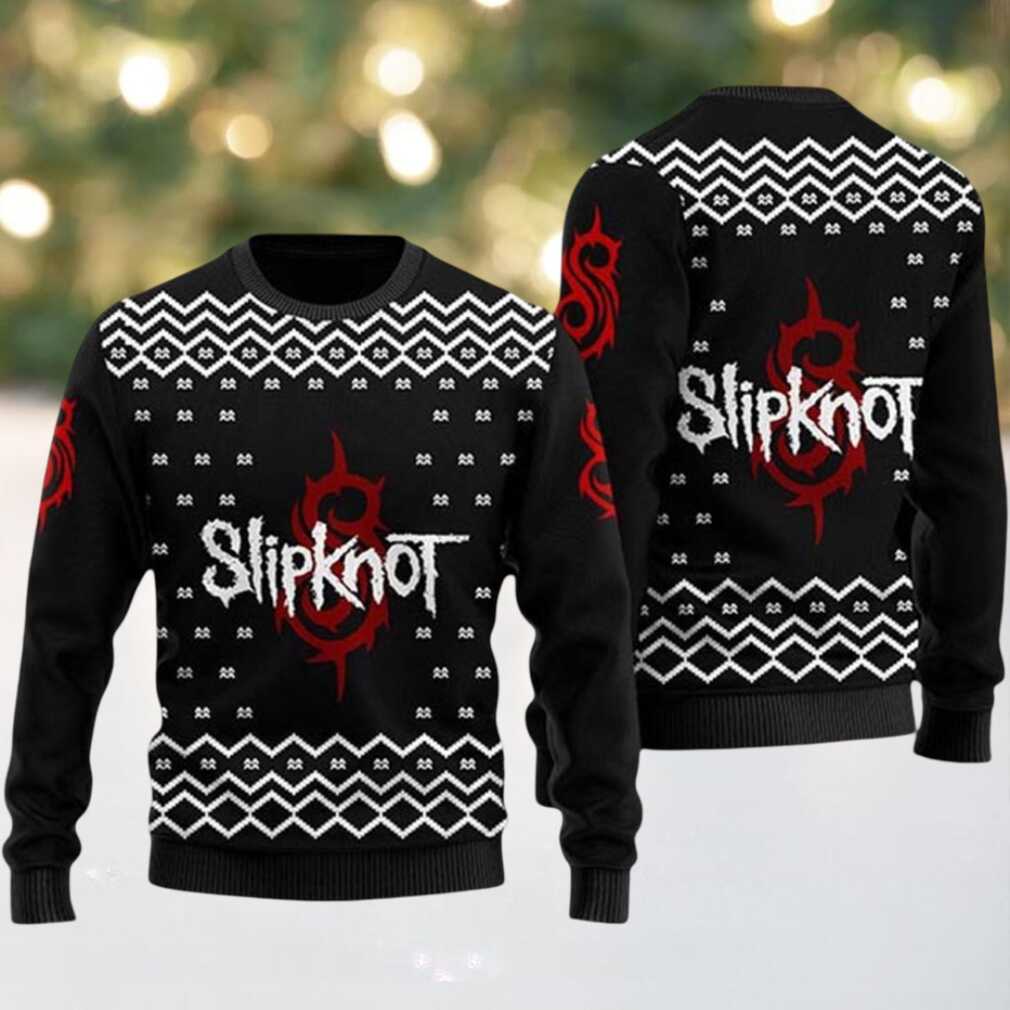 Slipknot Band Signature White Logo Xmas Gifts 2025 Ugly Christmas Sweater Slipknot Band Signature White Logo Xmas Gifts 2025 Ugly Christmas Sweater