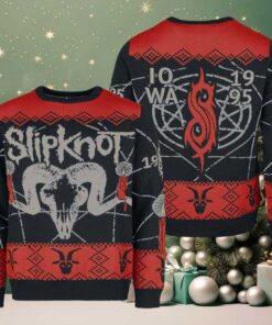 Slipknot Goat Head Iowa 1995 Knitted Ugly Christmas Sweater Jumper