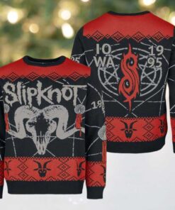 Slipknot Goat Head Iowa 1995 Knitted Ugly Christmas Sweater Jumper