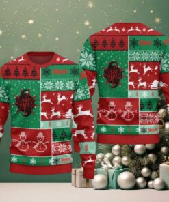 Slipknot Tribal S Logo Checker Board Pattern Holiday Vintage Ugly Christmas Sweater