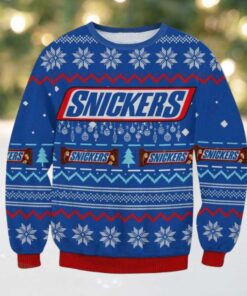 Snickers Chocolate Bar Ugly Christmas Sweater 2025