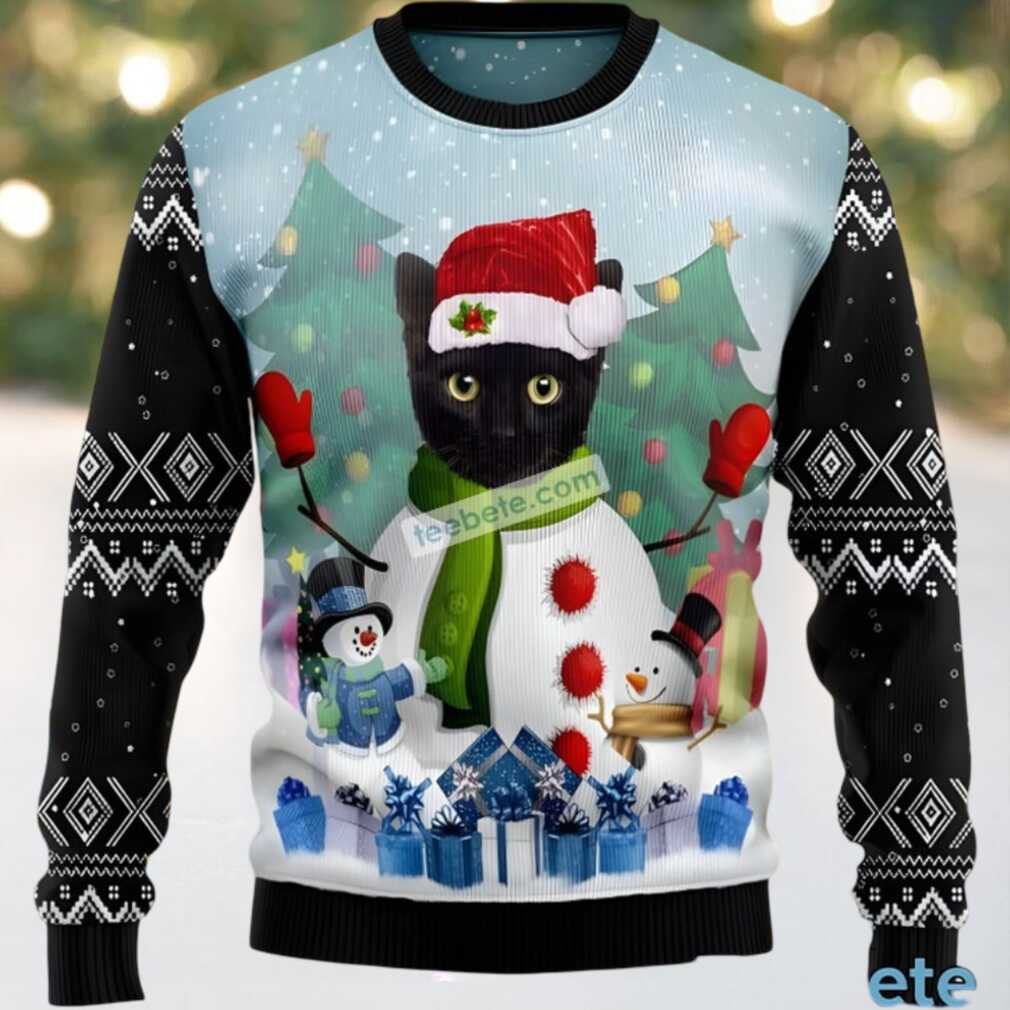 Snowman Cat Ugly Christmas Sweaters On Sale Snowman Cat Ugly Christmas Sweaters On Sale