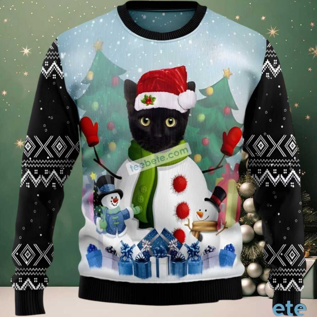 Snowman Cat Ugly Christmas Sweaters On Sale Snowman Cat Ugly Christmas Sweaters On Sale