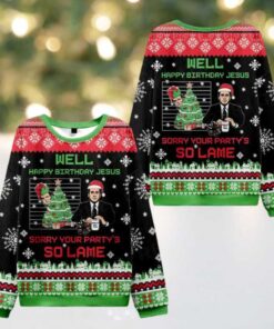 Sorry Your Christmas Party’s So Lame Ugly Christmas Knit Sweatshirt