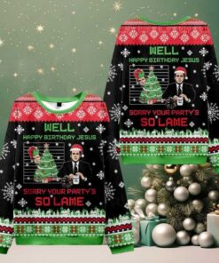 Sorry Your Christmas Party’s So Lame Ugly Christmas Knit Sweatshirt