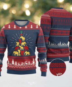 South Africa Elephant Xmas Tree Ugly Christmas Sweater Safari Animals South Africa Elephant Xmas Tree Ugly Christmas Sweater Safari Animals