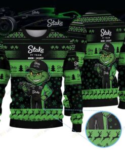Stake F1 Team Kick Sauber × Grinch Ugly Christmas Sweater II