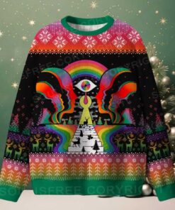 Step Into the Mind Ugly Christmas Knit Sweatshirt