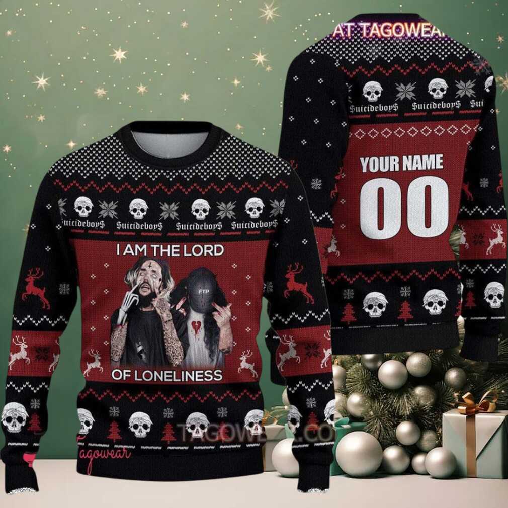 Suicideboys I Am The Lord Of Loneliness Personalized Knitted Ugly Christmas Sweater Suicideboys I Am The Lord Of Loneliness Personalized Knitted Ugly Christmas Sweater