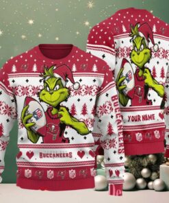 Tampa Bay Buccaneers Grinch With Ball NFL Ugly Christmas Sweaters Tampa Bay Buccaneers Grinch With Ball NFL Ugly Christmas Sweaters