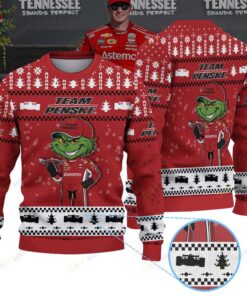 Team Penske Josef Newgarden IndyCar × Grinch Ugly Christmas Sweater