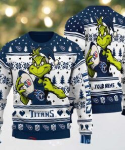 Tennessee Titans Grinch With Ball NFL Ugly Christmas Sweater