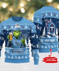 Tennessee Titans Ugly Grinch With Beer Christmas Sweater