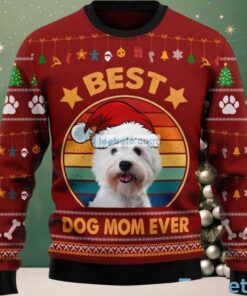 Terrier Dog Face Best Dog Mom Ever Ugly Christmas Sweater Red Ugliest Terrier Dog Face Best Dog Mom Ever Ugly Christmas Sweater Red Ugliest