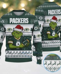 The Grinch Stole Green Bay Packers NFL Ugly Christmas Sweater